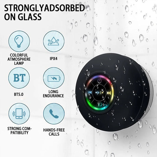 Coluna Bluetooth Portátil LED Impermeável