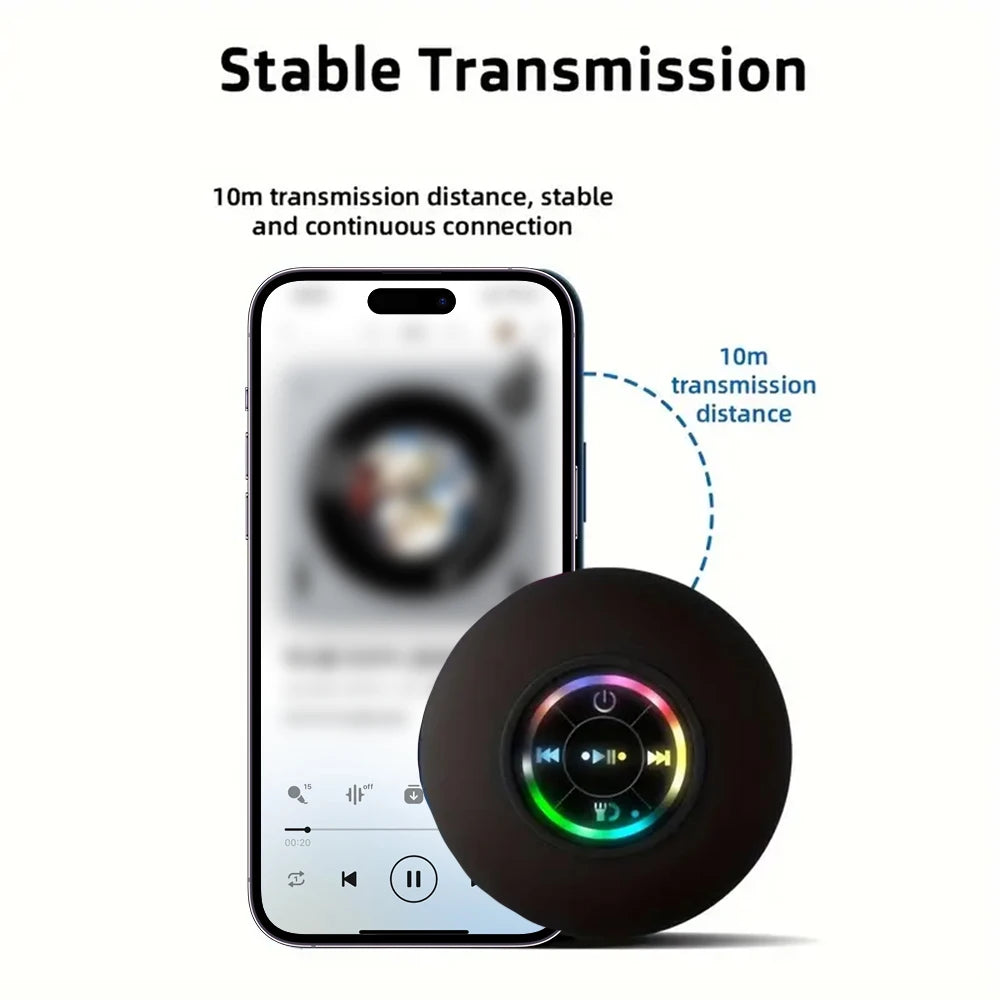 Coluna Bluetooth Portátil LED Impermeável